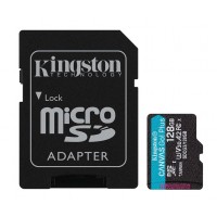 Card de memorie Kingston Canvas GO! Plus, 128 GB, microSD, Clasa 10, UHS-I, Adaptor SD